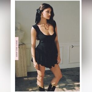 Vanessa Mooney The Elisabeth Romper Dress in black